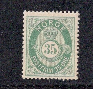 29 b. **. Postfrisk 35 øre blågrønn.