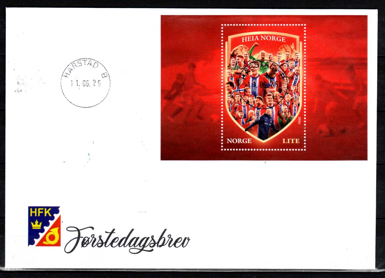 FDC HK 2161 stemplet Harstad, utgitt av HFK