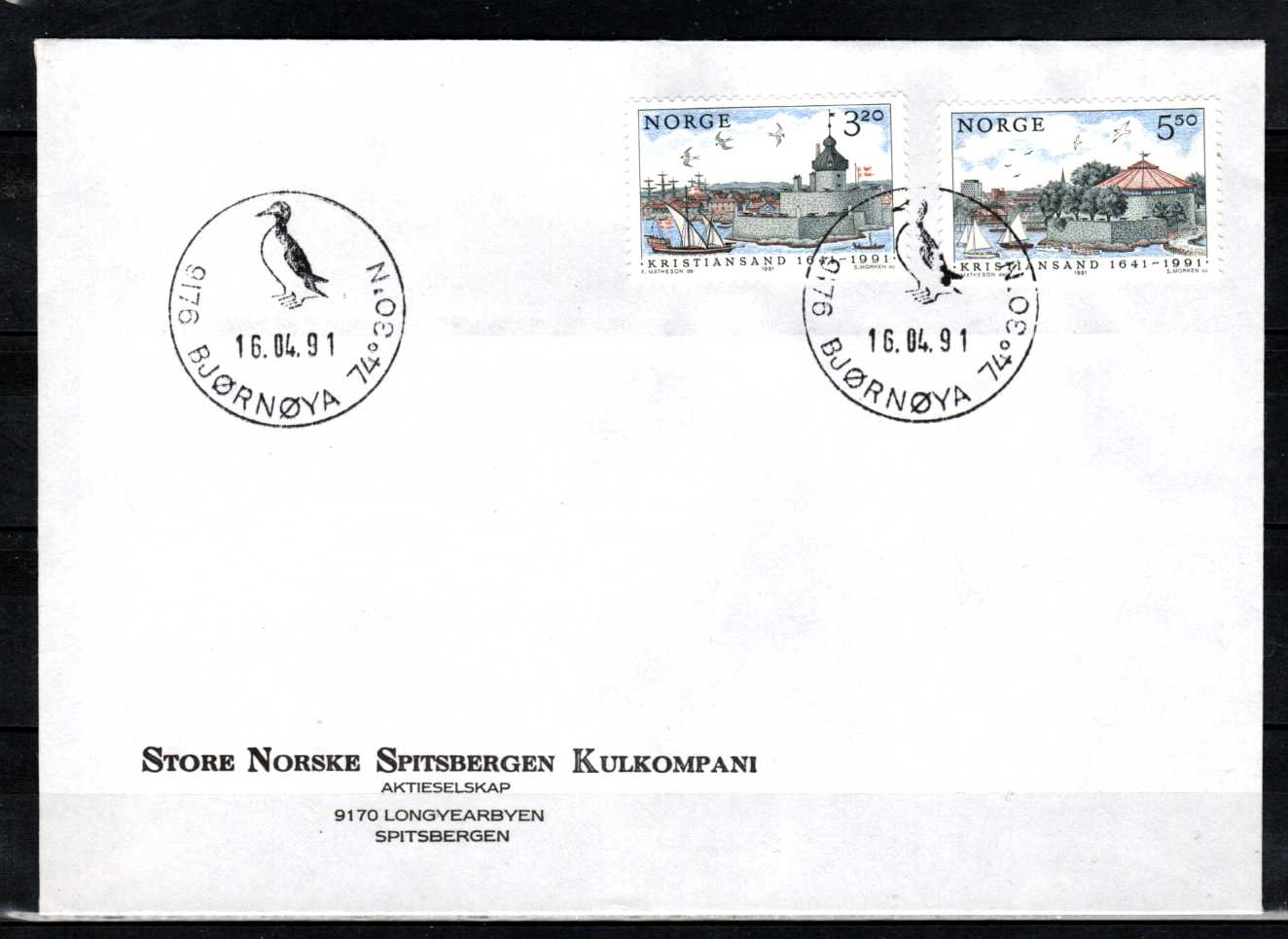 FDC HK 1113-14 Stemplet Bjørnøya