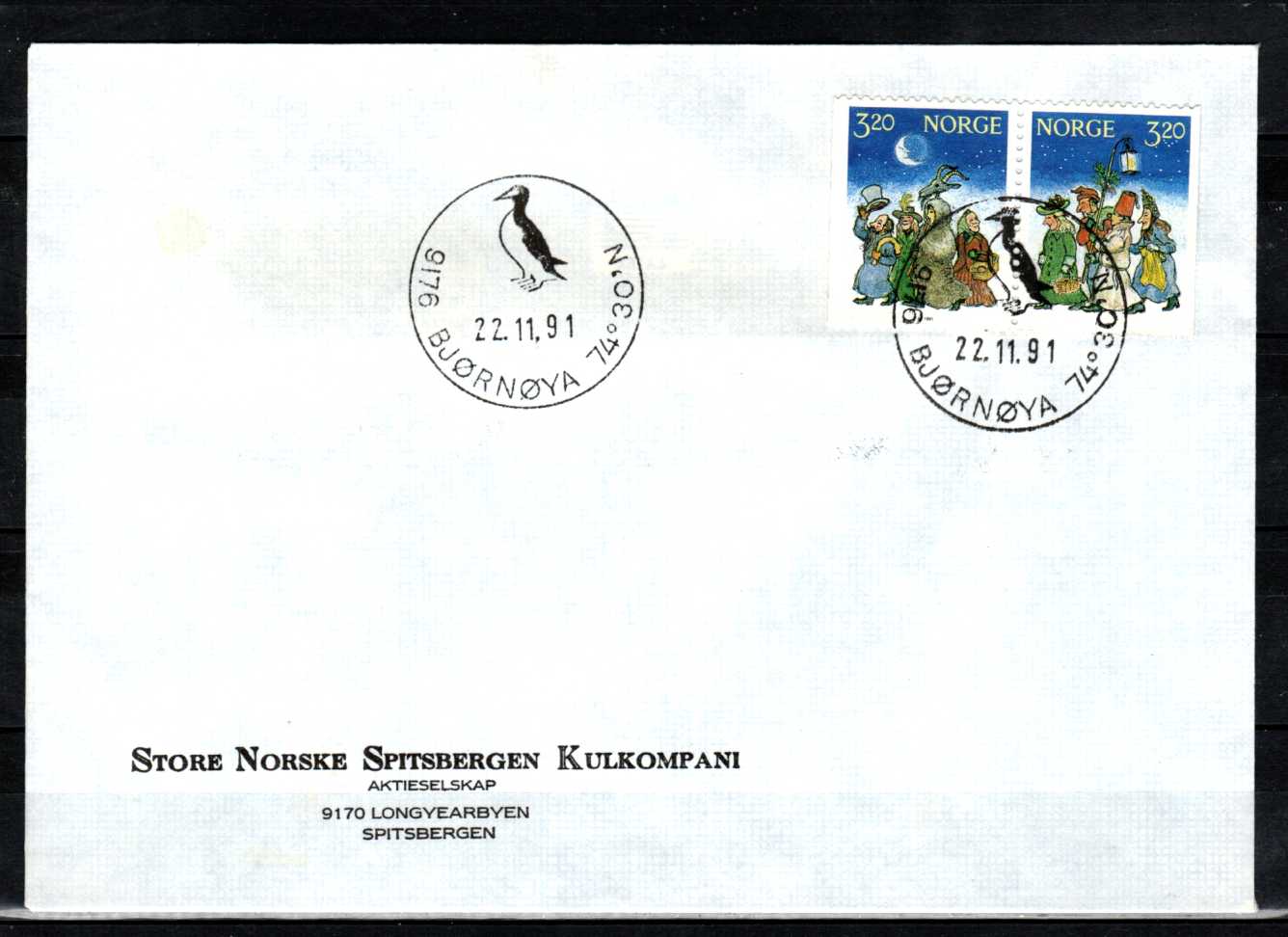 FDC HK 1131-32 Stemplet Bjørnøya