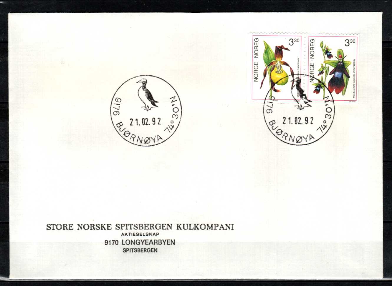 FDC HK 1137-38 Stemplet Bjørnøya