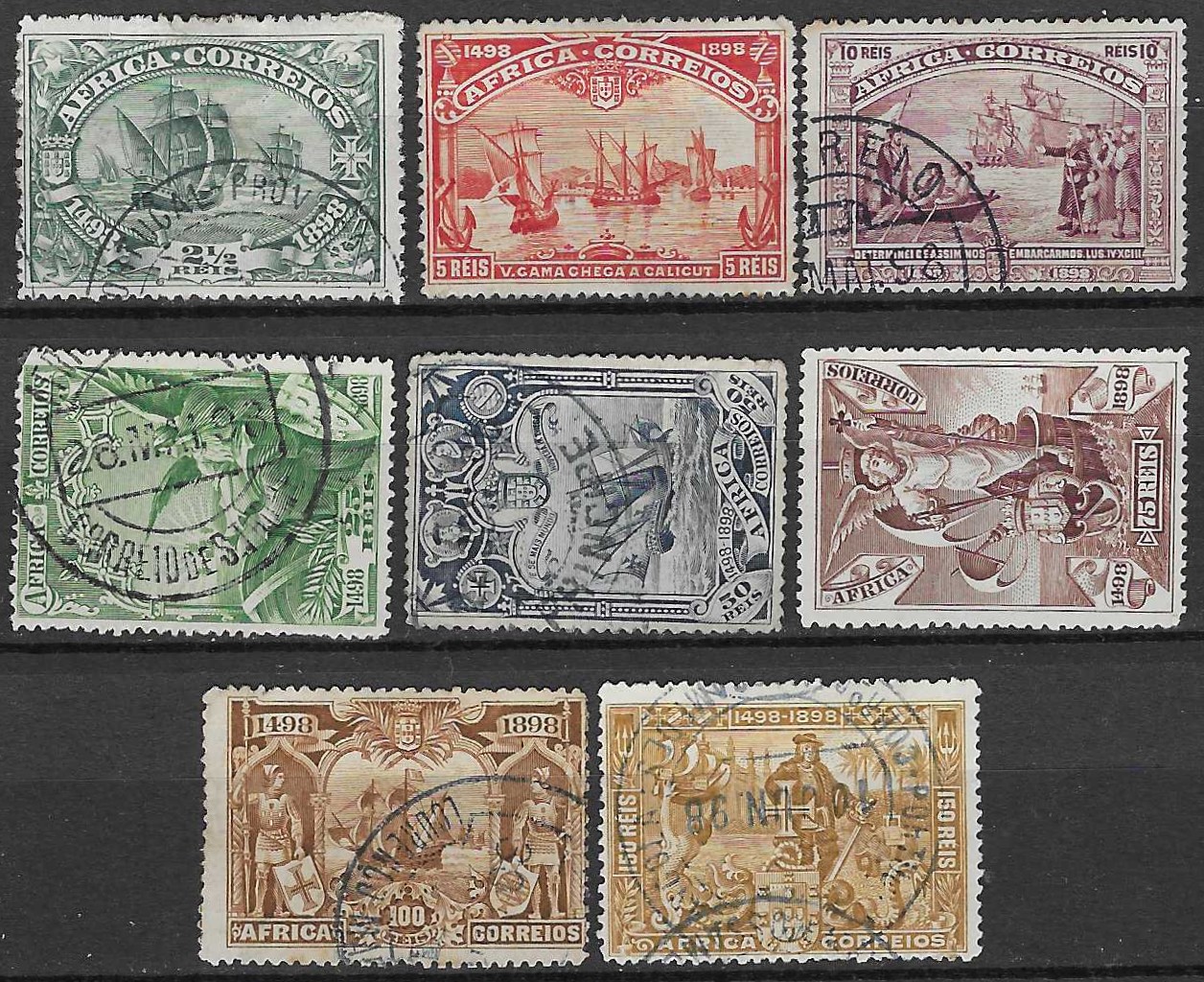 Portugiske kolonier i Afrika MI 1-8*/o -- verdi 280 NOK