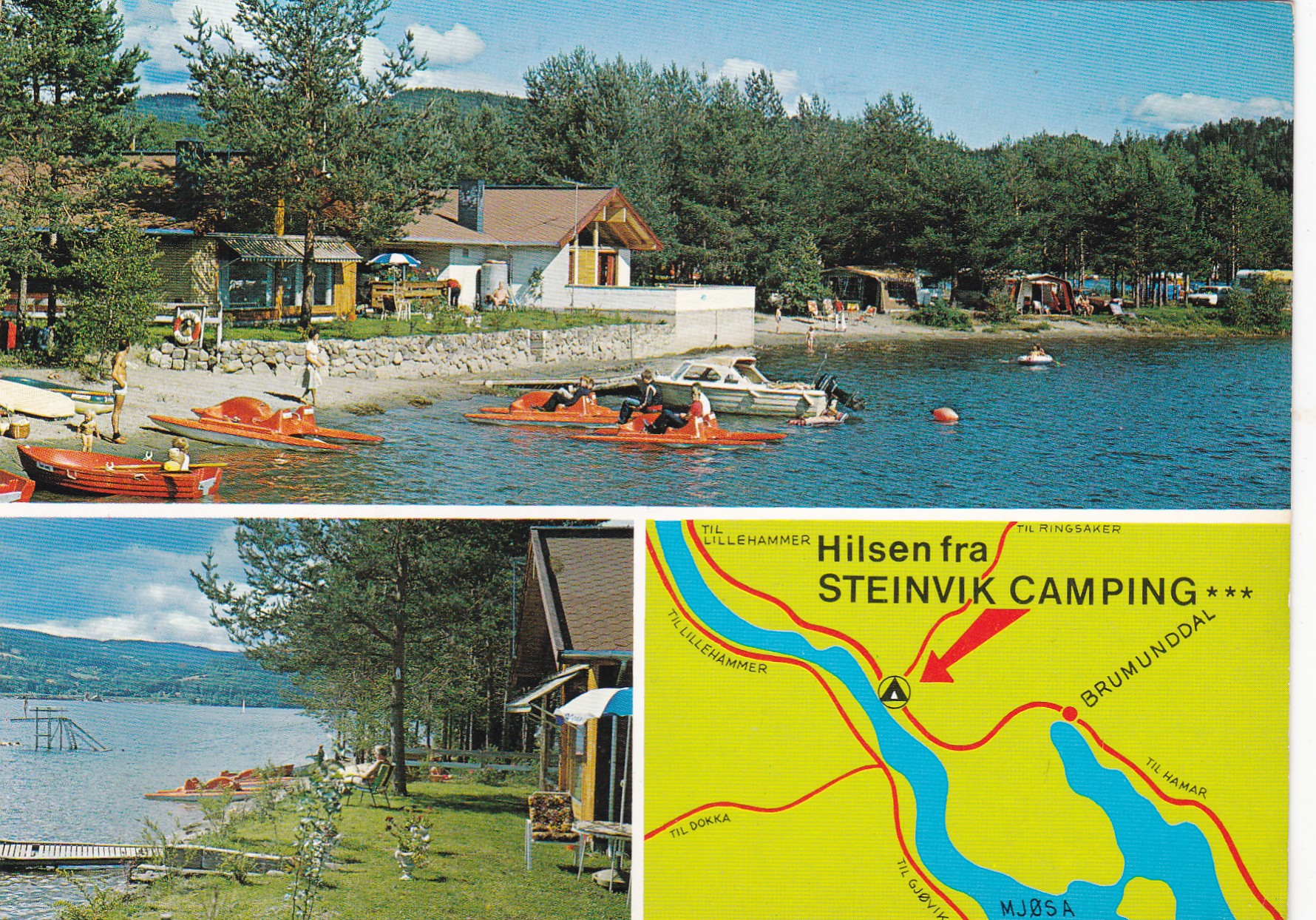 Steinvik Camping, Moelv, 3-bilders ( Normann F-1-209)