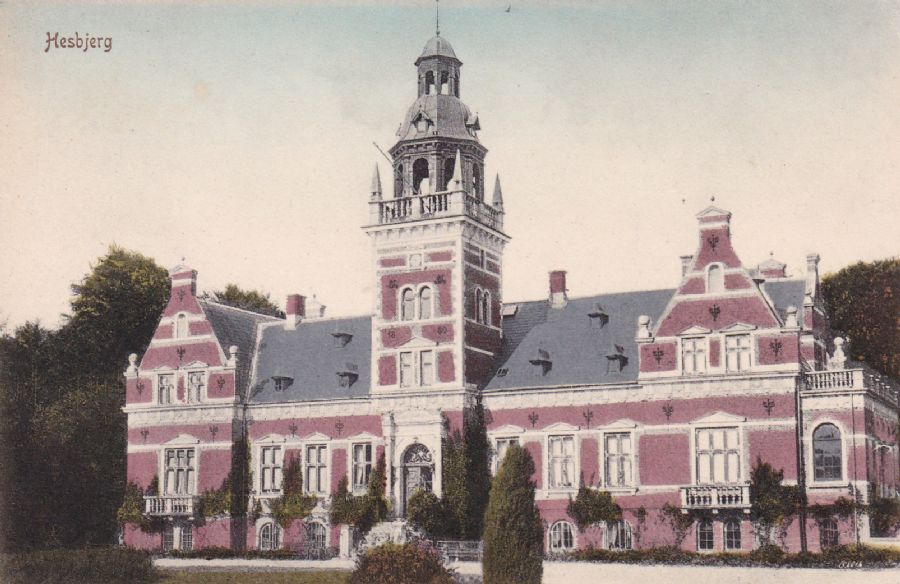 Danmark. Hesbjerg Slott. Fargebilde
