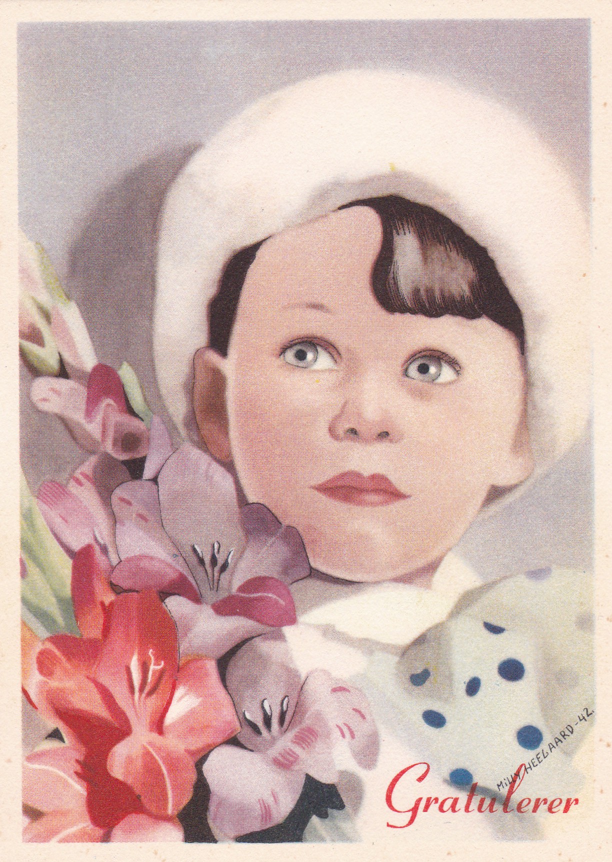 Milly Heegaard "Gratukerer" Serie E ne. 140