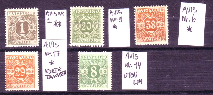 Innstikkskort med **/*/(*) merker. AFA = 1.500,-+