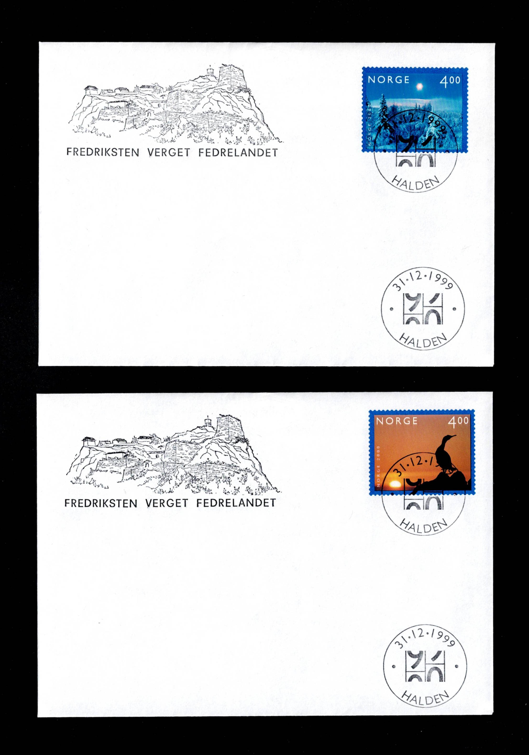 FDC 1999 NK1380-81 HALDEN vignet Fredriksten
