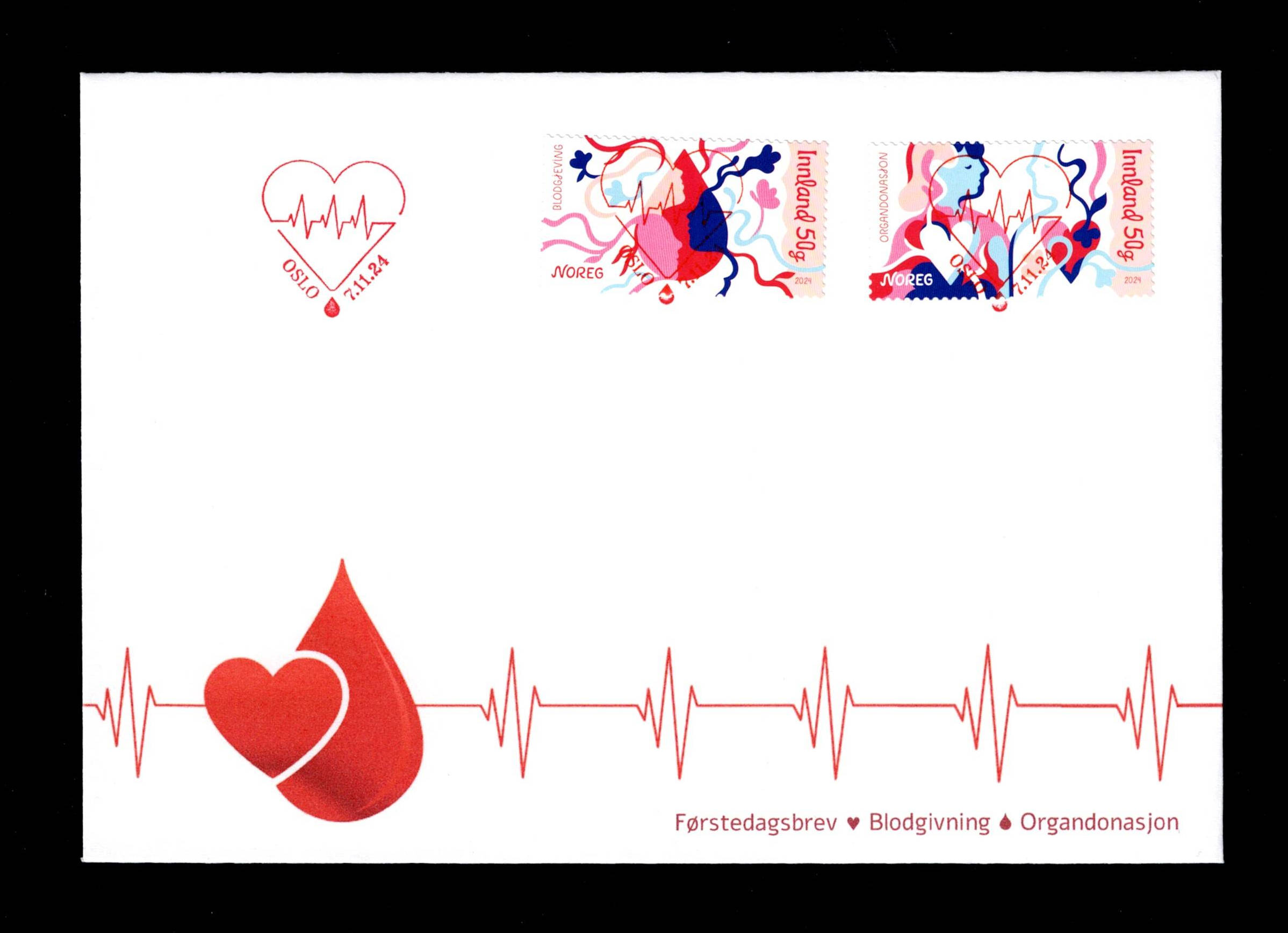 FDC 2024 NK2130-31 Blod/organ donasjone vignet MP (20)
