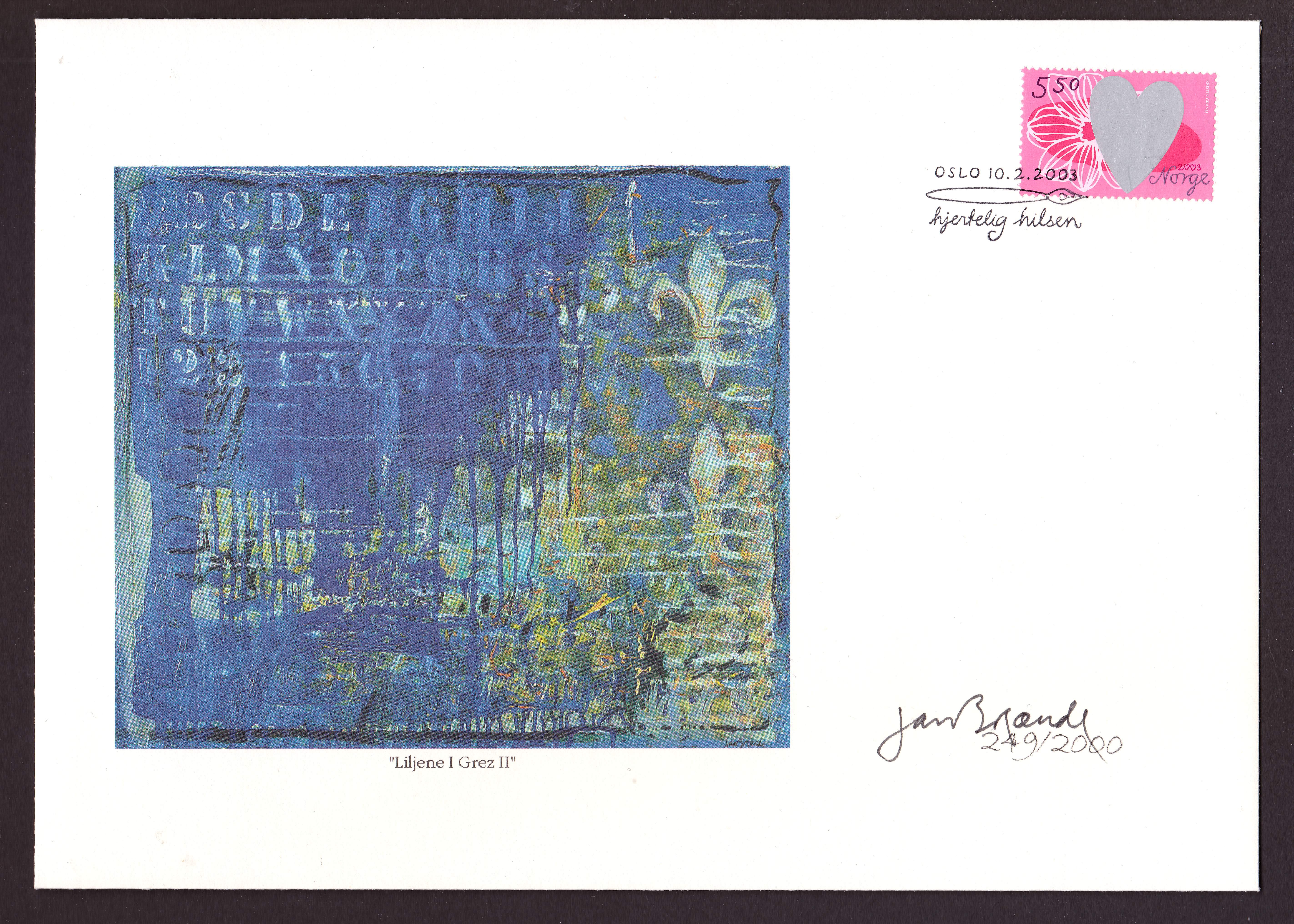 Kunstner FDC 2003 - Jan Brænde