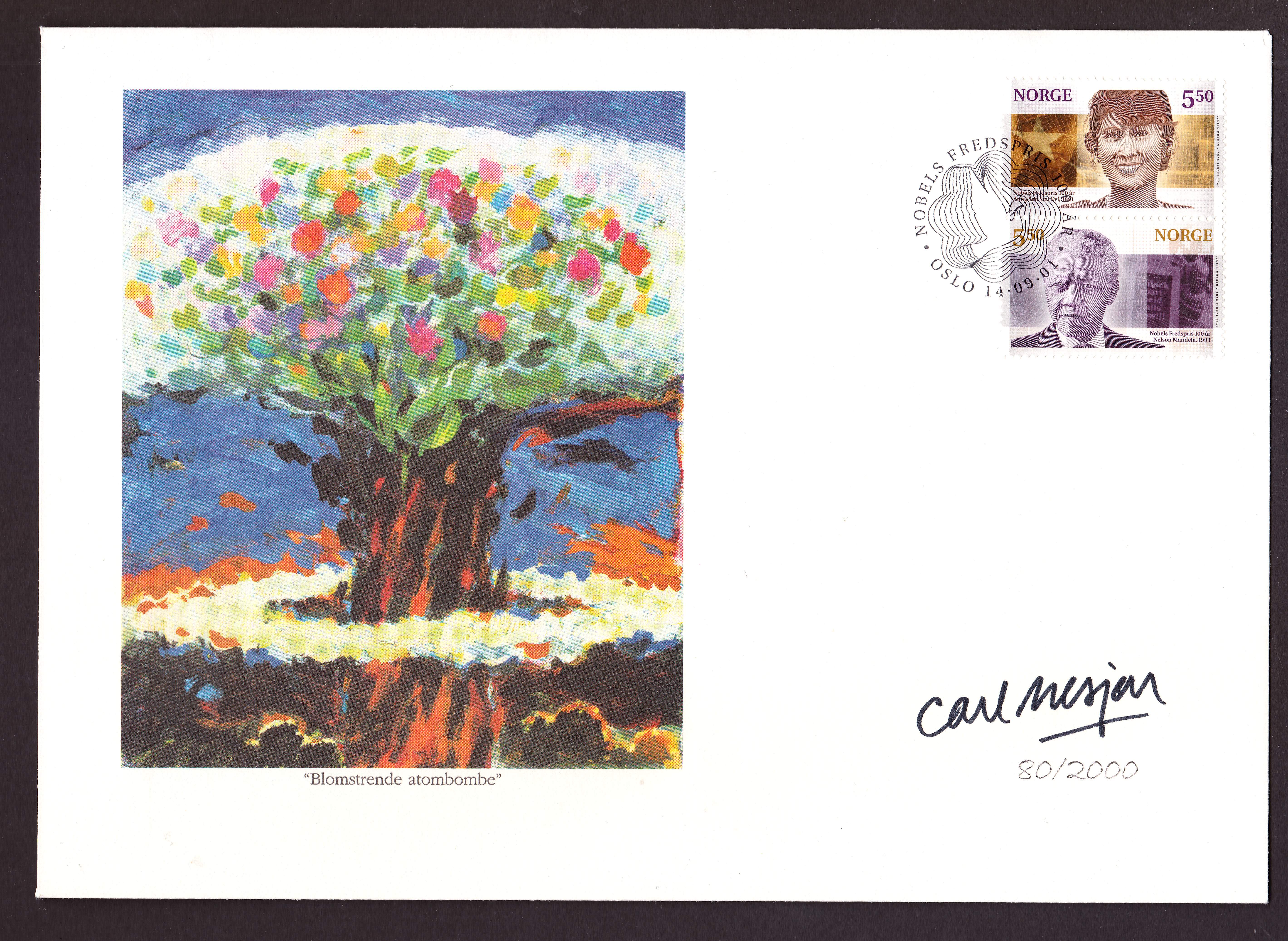 Kunstner FDC 2001 - Carl Nesjar