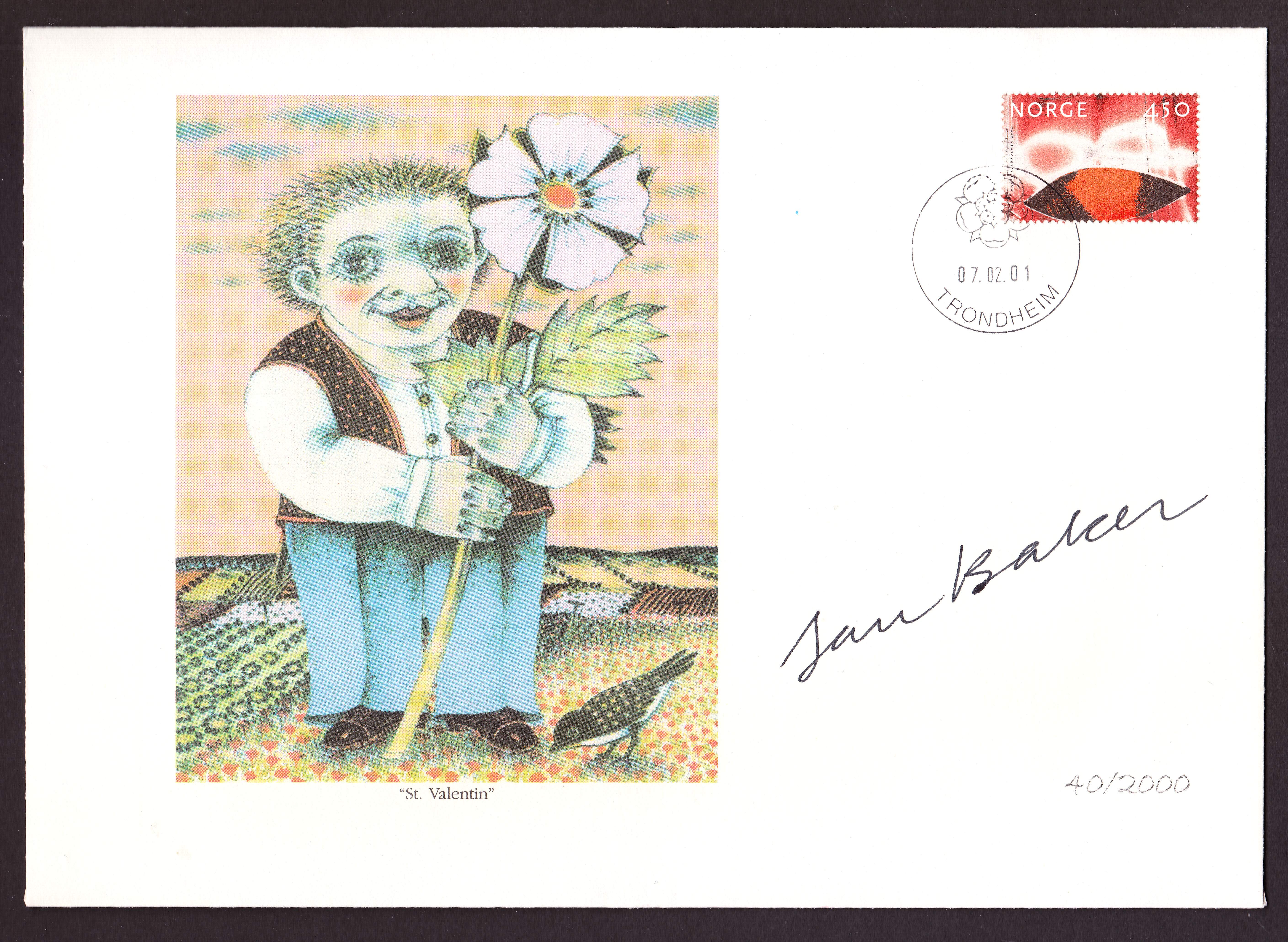 Kunstner FDC 2001 - Jan Baker