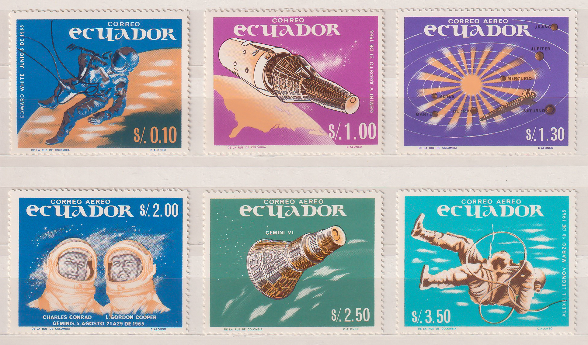 ##ECUADOR 1966 P.fr. Sett - SPACE##