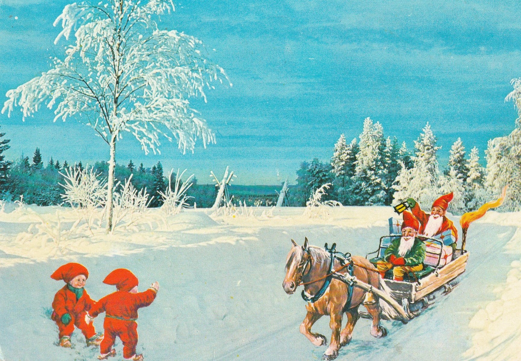 Eldre kort :  God Jul .  Mittet 134/090  Pstg