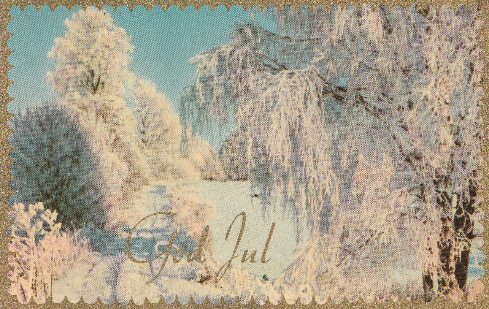 Eldre kort :  God Jul .  Oppi 7260/60  Pstg  Småf