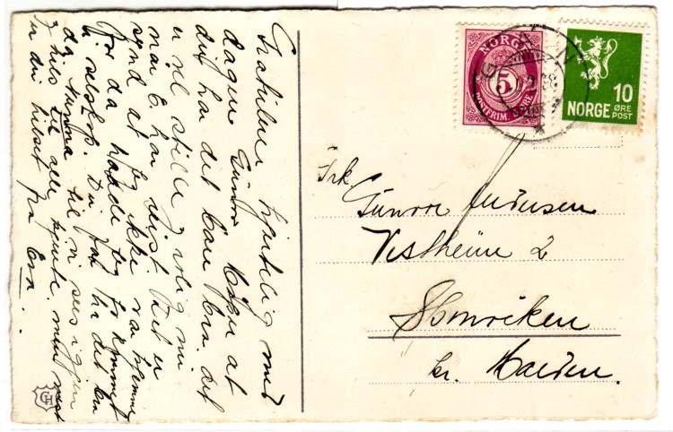 118, 141. Kort stpl. GAN -4 2 38