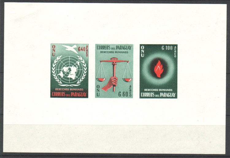 PARAGUAY: Mi. 861-63 .**. MNH block Airmail 1960 (Block 4)