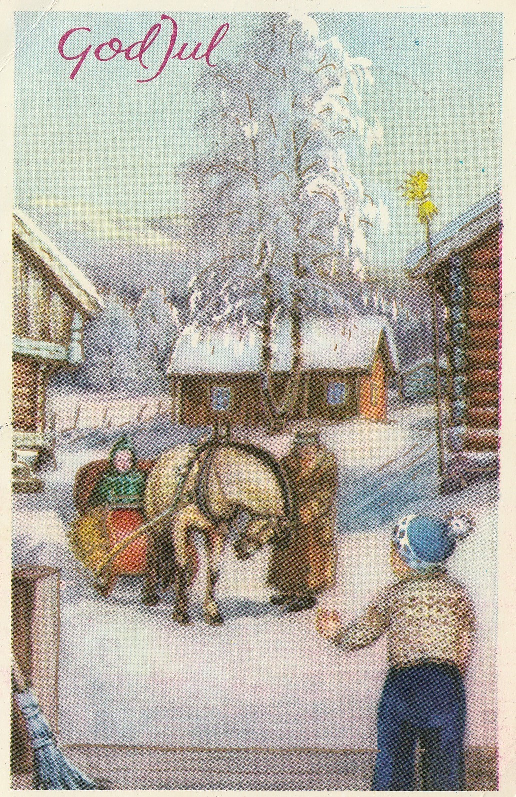 Eldre kort : God Jul .  Mittet 5411 Pst Småf