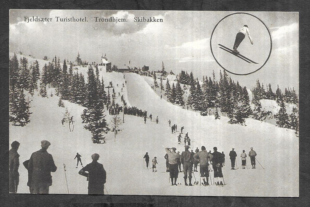 Fjeldsæter Turisthotel. Trondhjem. Skibakken. [4847]