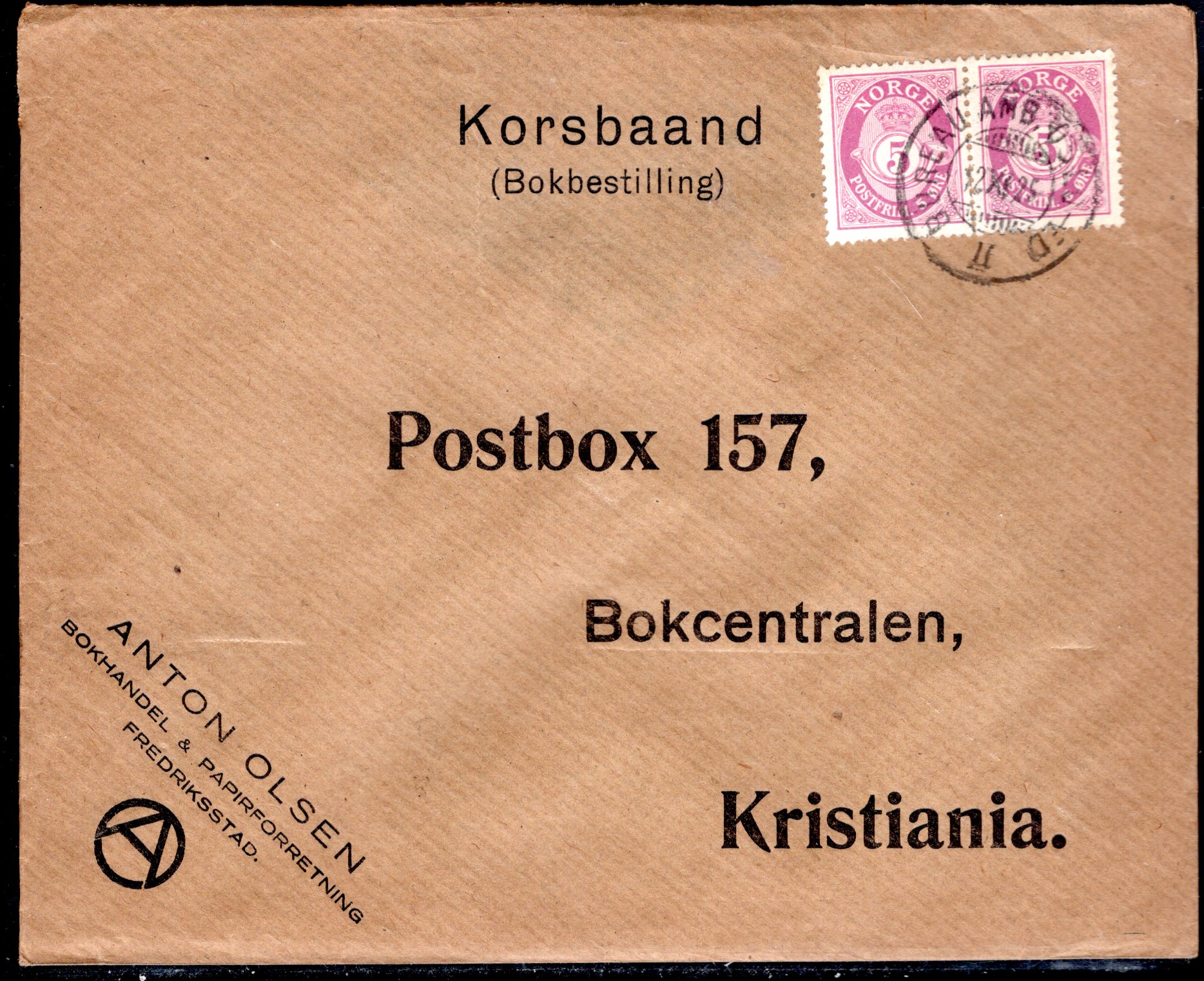 Firmabrev stempl Bureau amb Oslo-Ed 1925 se scan