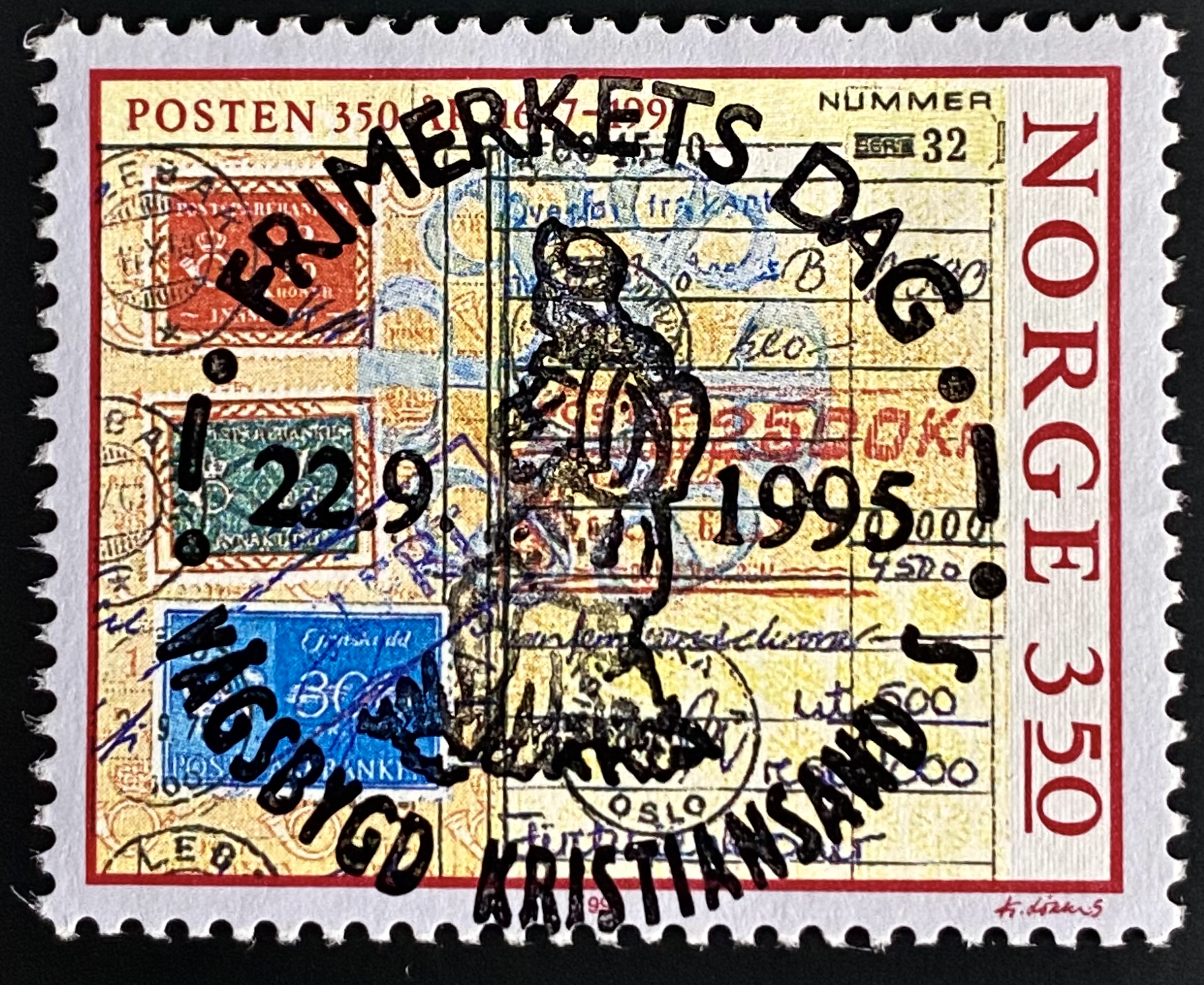 NK 1245 Kristiansand S FD-stempel