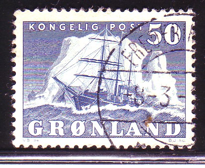 33. 50 øre Gustav Holm lettstpl.