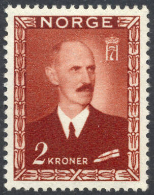 352 .**. 2 kr Haakon prima postfrisk. UTROP 1,-