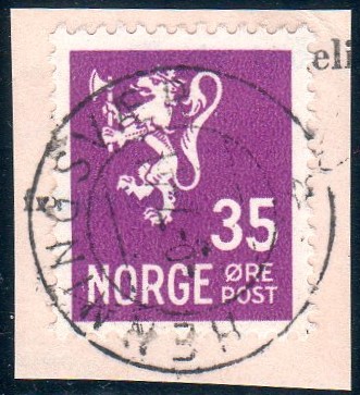HENNINGSVÆR -9-7-41. Sidevendt fullstp på klipp med Nk 208. UTROP 1,-