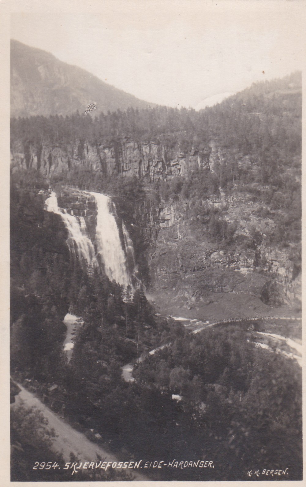 Skjervefossen , Eide - Hardanger (KK,Bergen 2954)