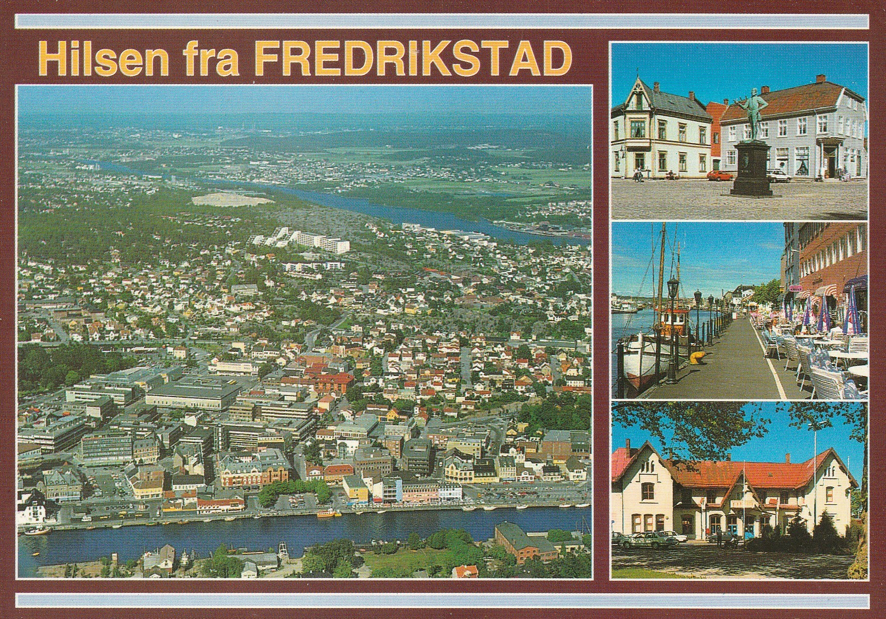 Hilsen fra Fredrikstad .  Aune M-15180-3  Pstg.