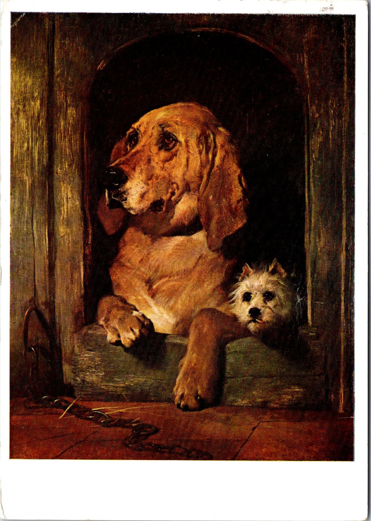 Dignity and Impudence - Sir Edwin Landseer (1839) - To hunder - Postkort