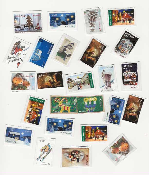 25 stk Postklipp u/stempel