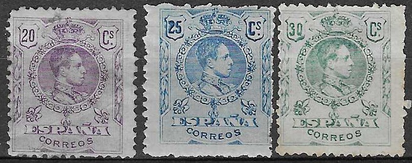 Spania AFA 244-46**/(*) - verdi 750 NOK