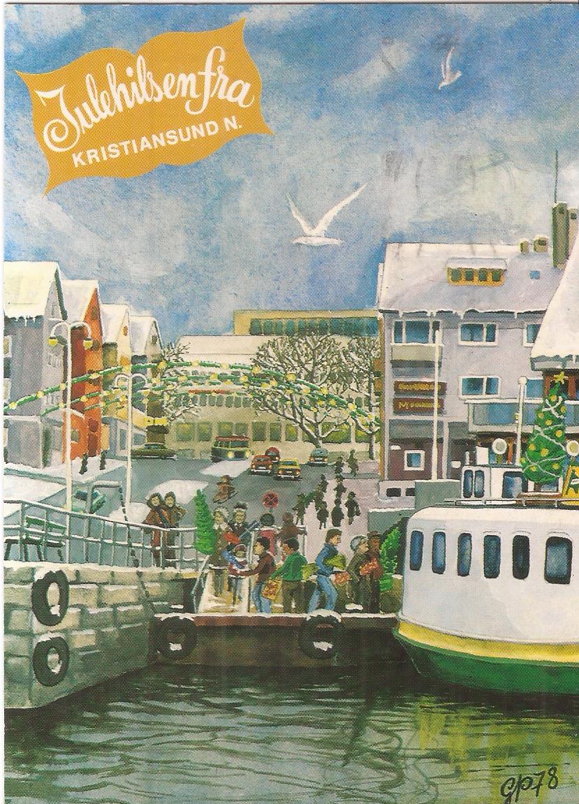 Postkort - Julehilsen fra Kristiansund N.