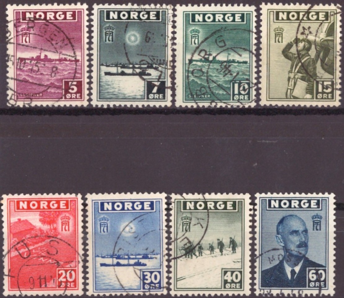 NK 331-38. PEN RUNDSTEMPLA SERIE. (65,-)
