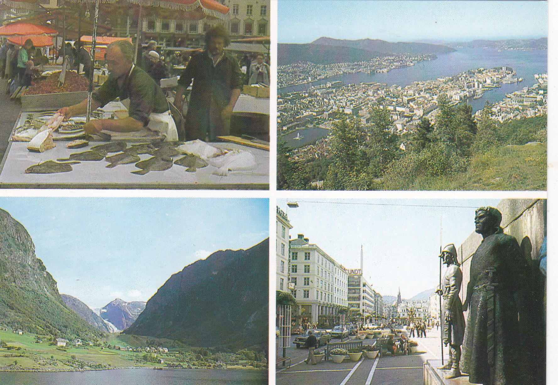 Bergen, 4-bilders ( Europostcard 0632)