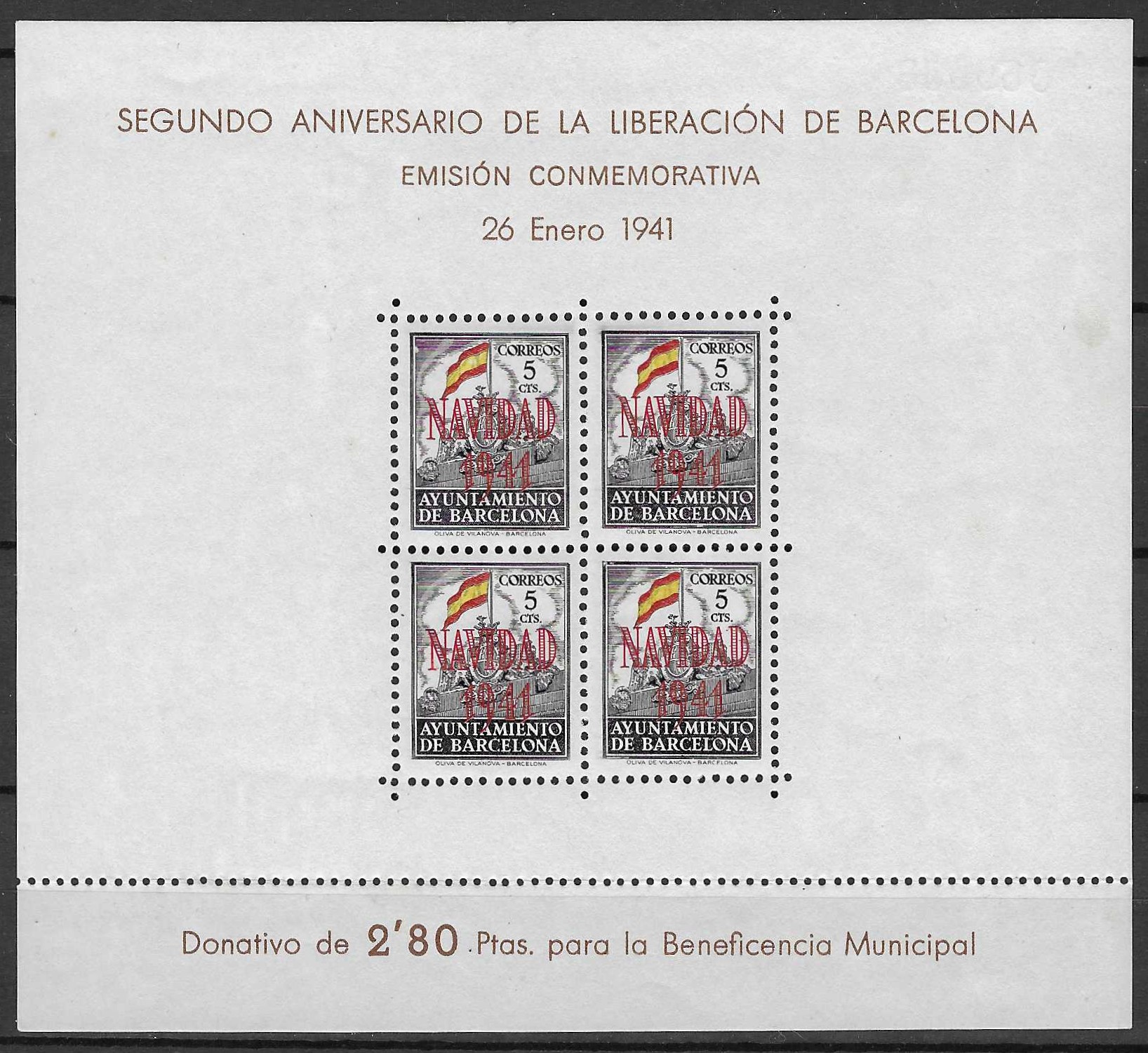 Spania Barcelona AFA 63** - verdi 380 NOK