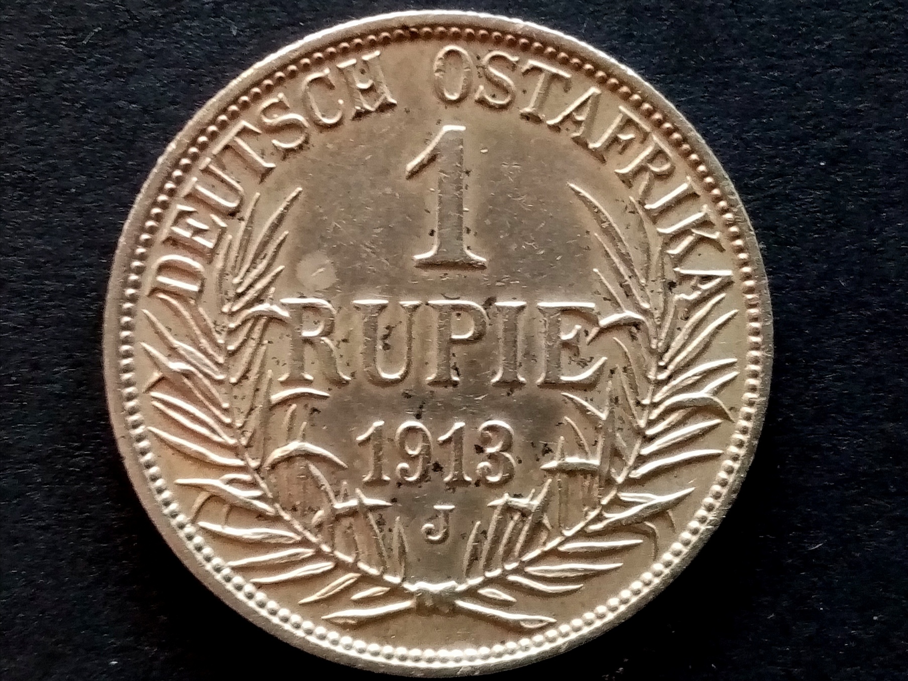 1 Rupee 1913   -  (Kv : XF,Cleaned)