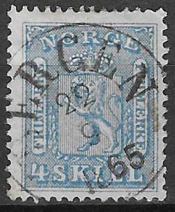 Norge NK 8 IIa BERGEN - verdi 110 NOK