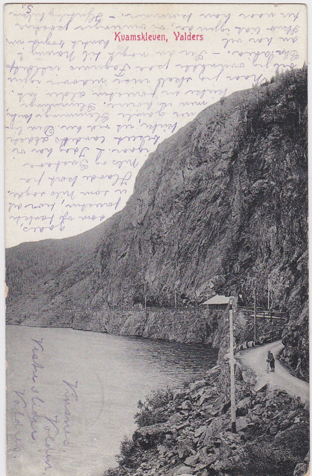 Kvamskleiva Kvamskleven Valdres 1911-Meget pent kort-NK 268