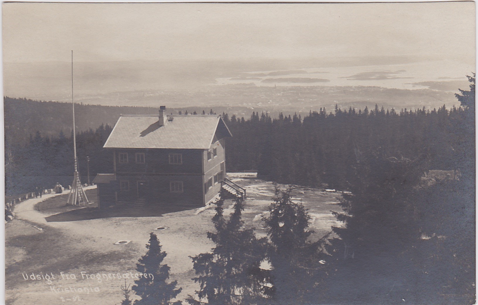 Utsikt fra Frognerseteren Kristiania-Ubrukt-Ener. Kortforlaget 1908