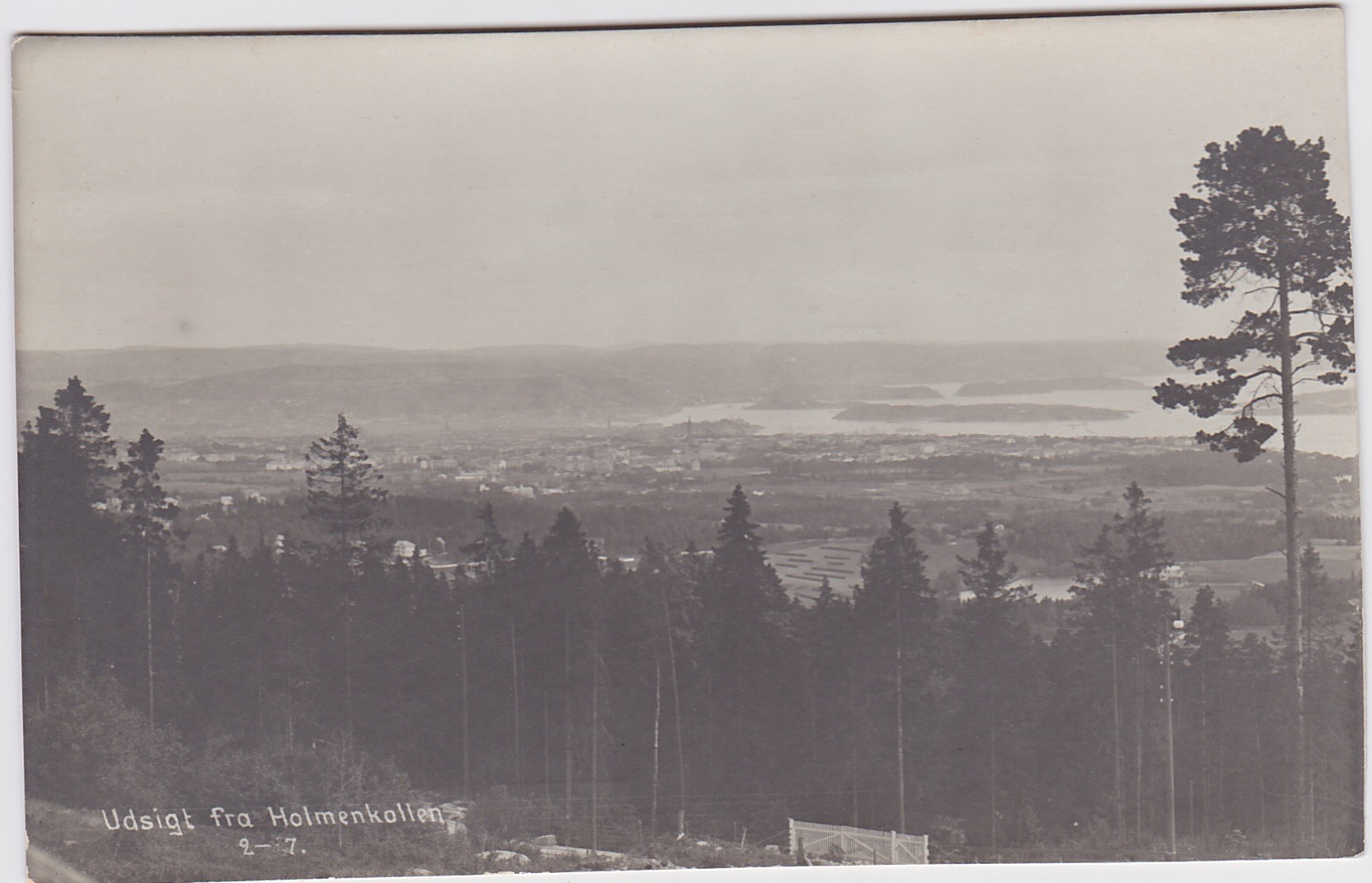 Utsikt fra Holmenkollen 1907-Ubrukt-Kortforlaget