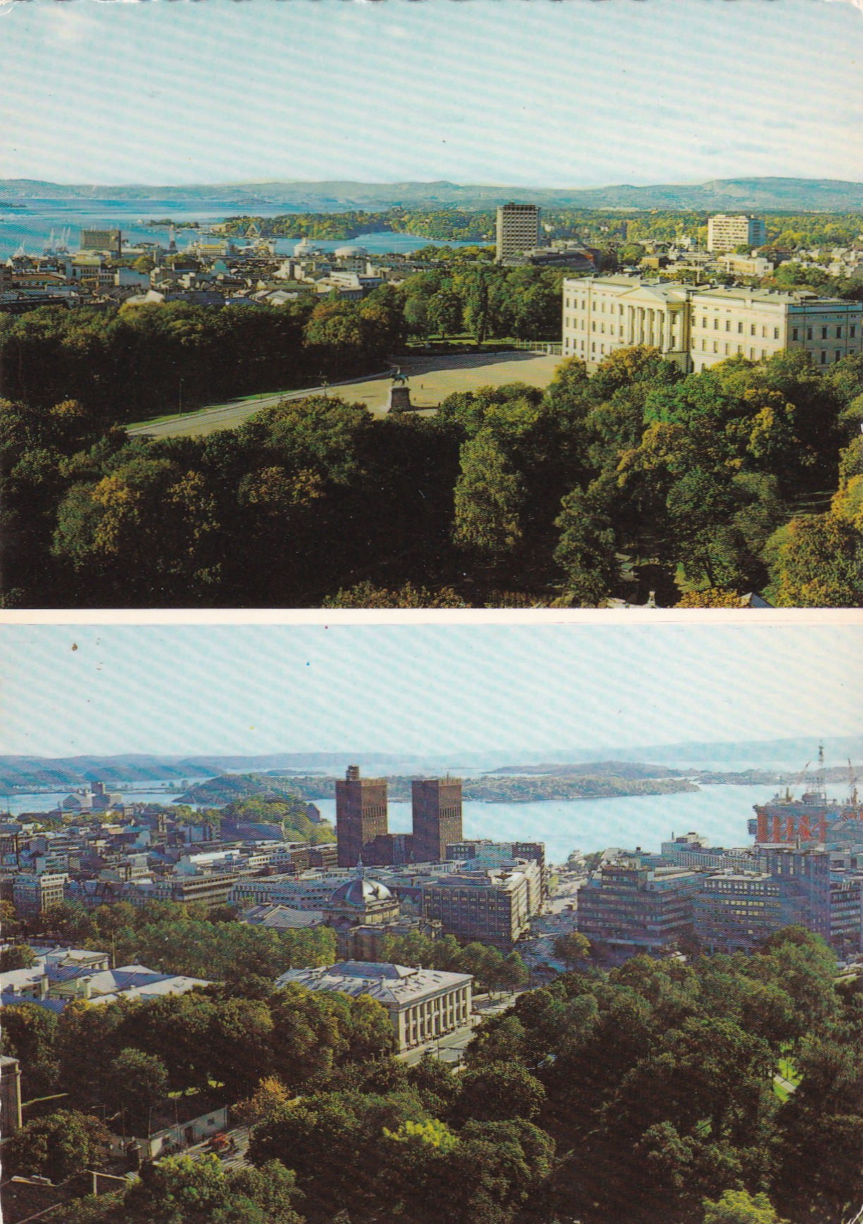 Oslo. Utsikt fra Hotel Scandinavia. 2-bilders (Mittet M-1316/15)
