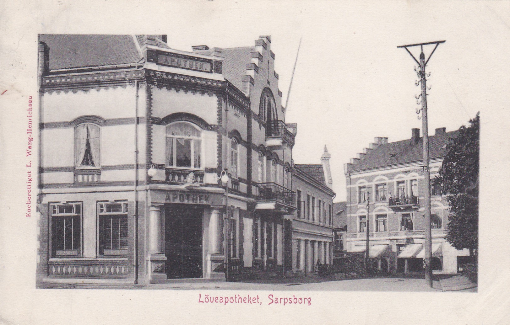 Löveapotheket, Sarpsborg. L. Wang-Henrichsen