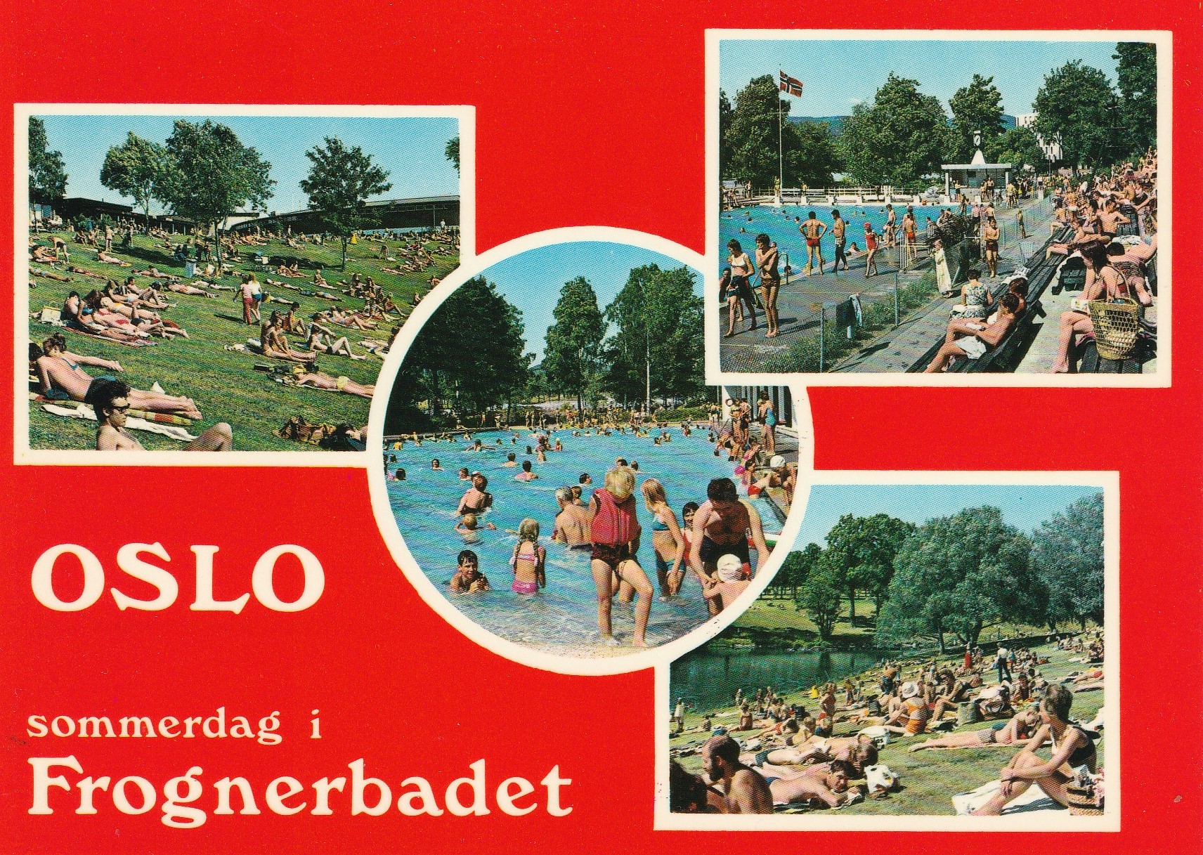 Oslo.  Sommerdag i Frognerbadet.  Aune M-5256-1