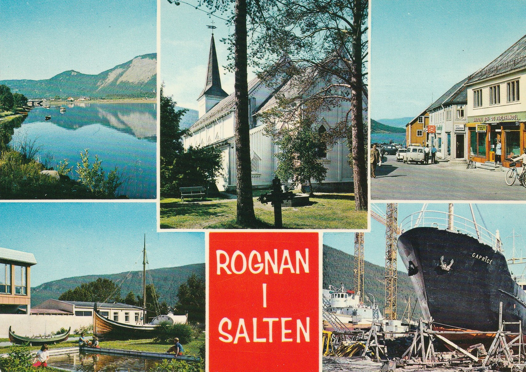 Eldre kort : Rognan i Salten .   Aune M-5662- 2  Pstg
