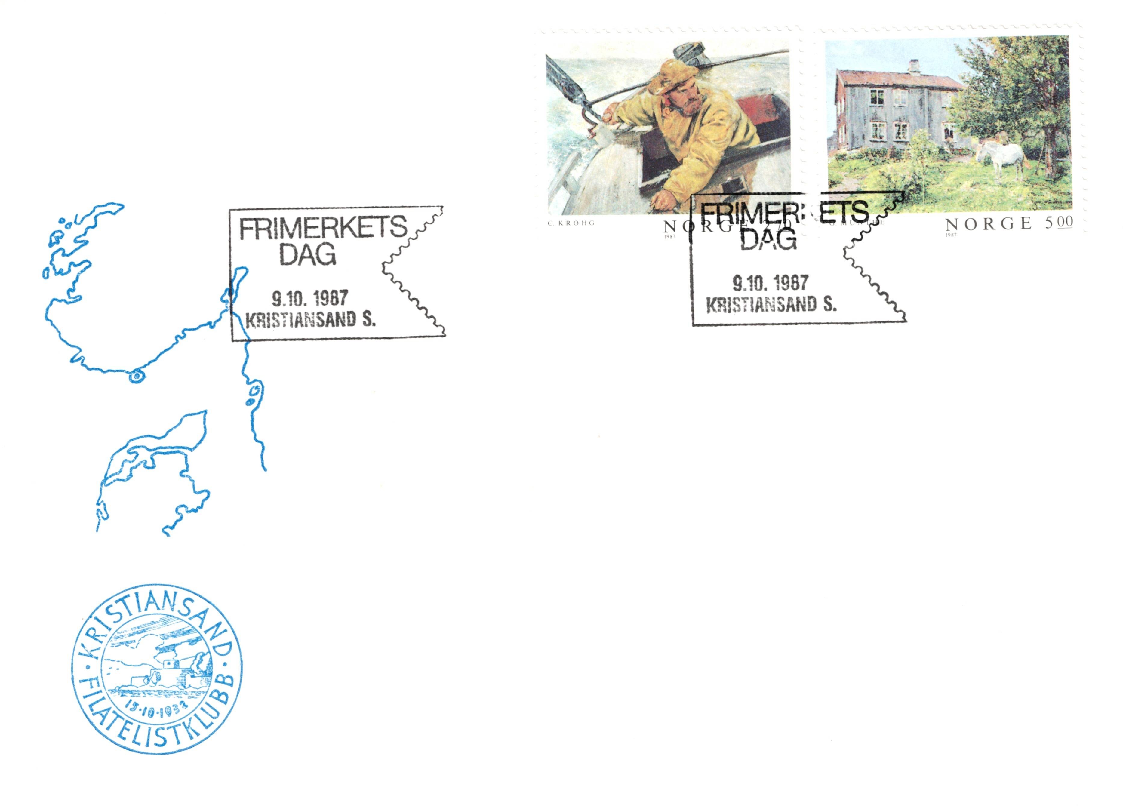FDC 1987   NK1027 - 1028  Vignett: 13   Grad: 6.