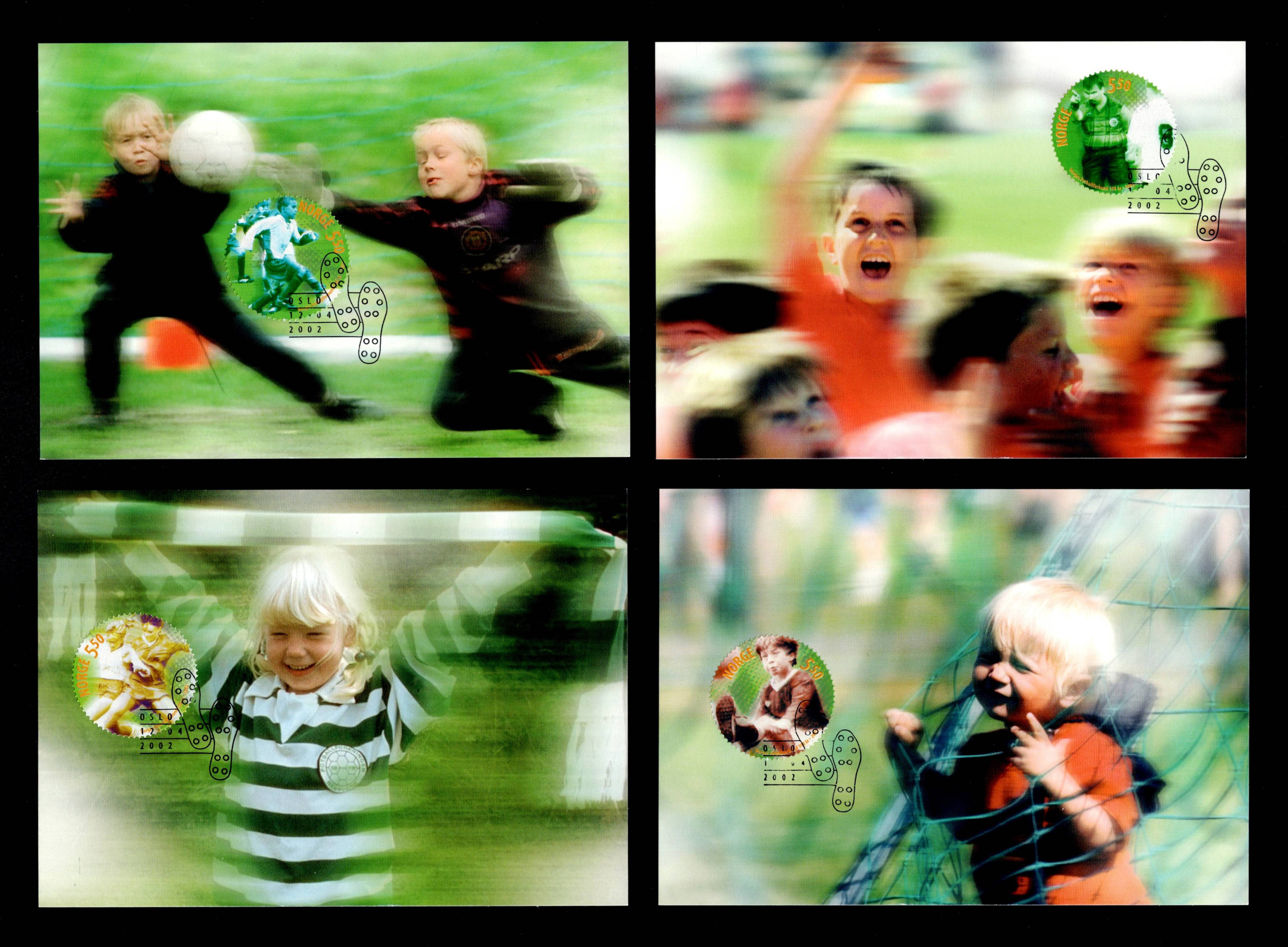 FDC 2002 NK1461-64 Norges Fotballforbund på kort