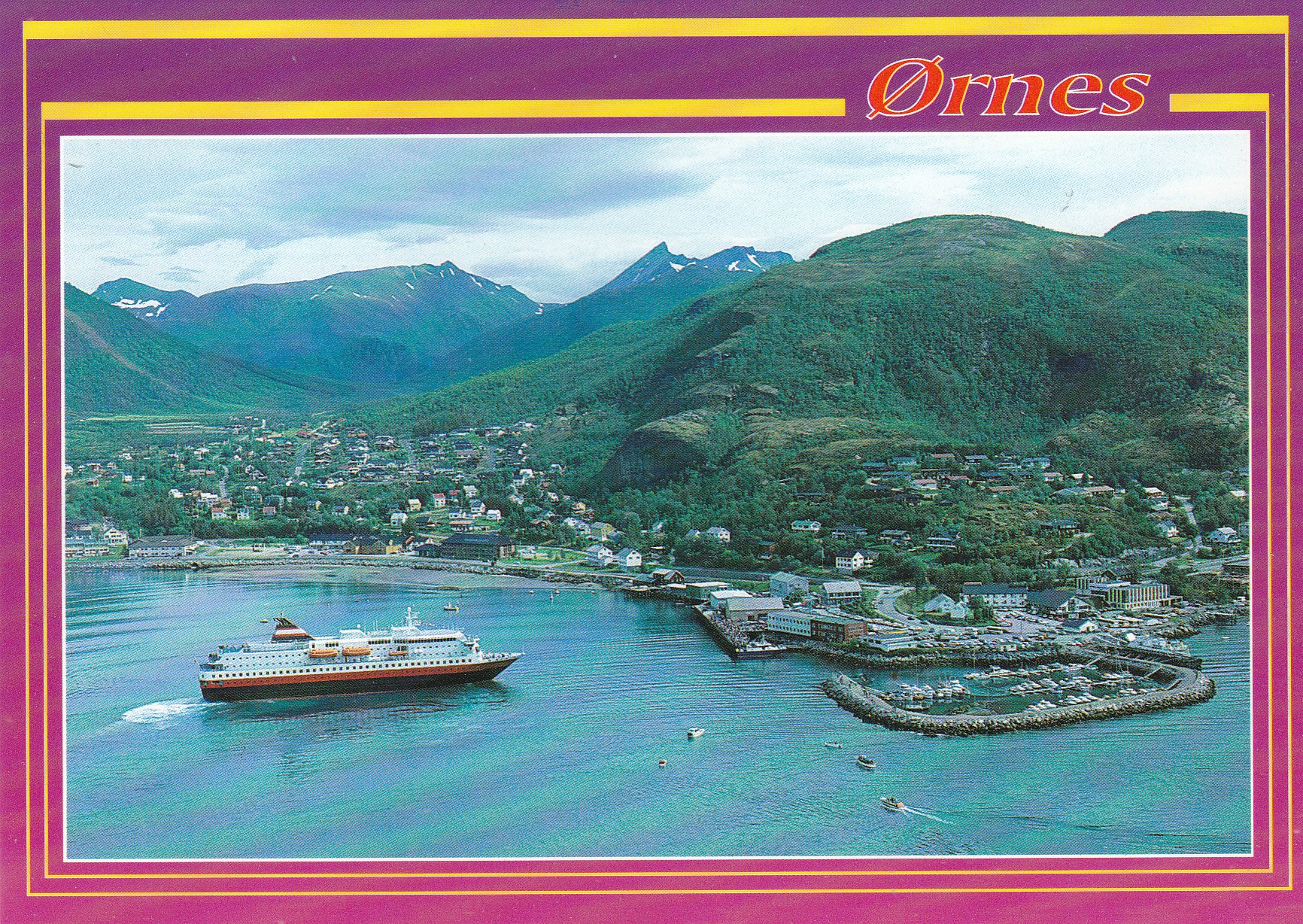 Ørnes med hurtigruten (To-foto 94-1421)