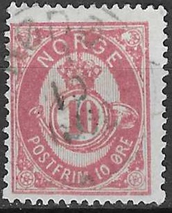 Norge NK 37 II RØDØ brud i hjul 2 - verdi 70++