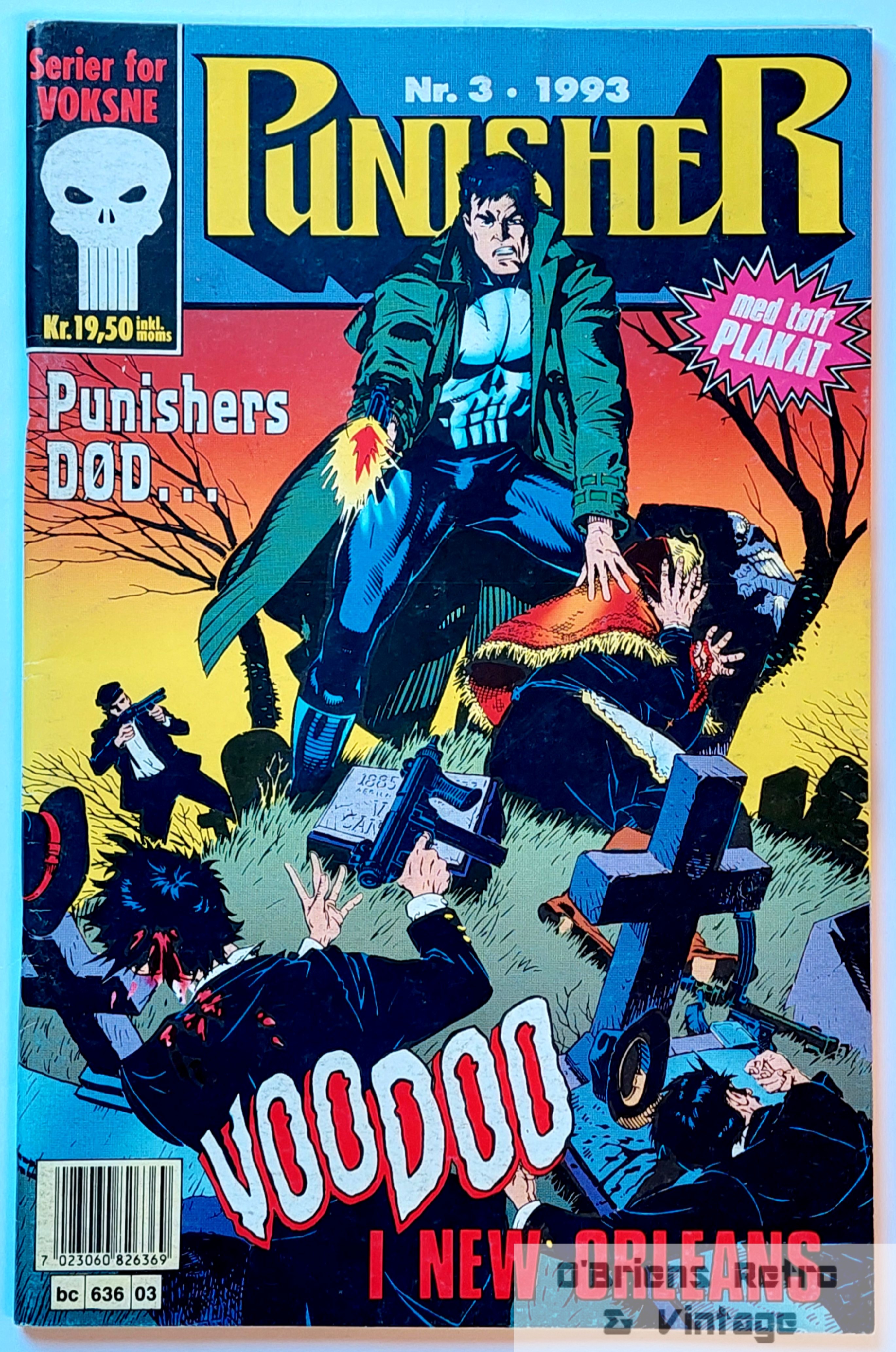 Punisher - 1993 - Nr. 3 - Voodoo i New Orleans - Med tøff plakat!